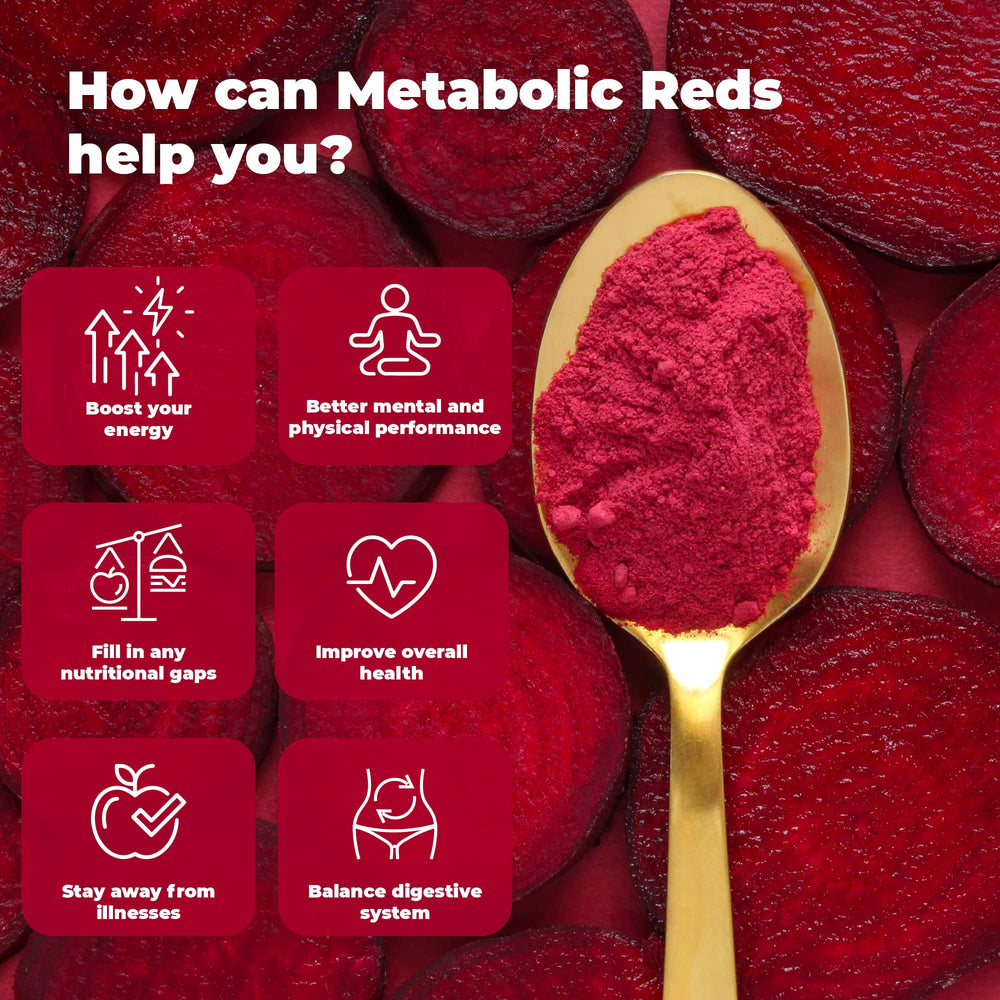 Ingredients showcase for PureHealth Reds powder
