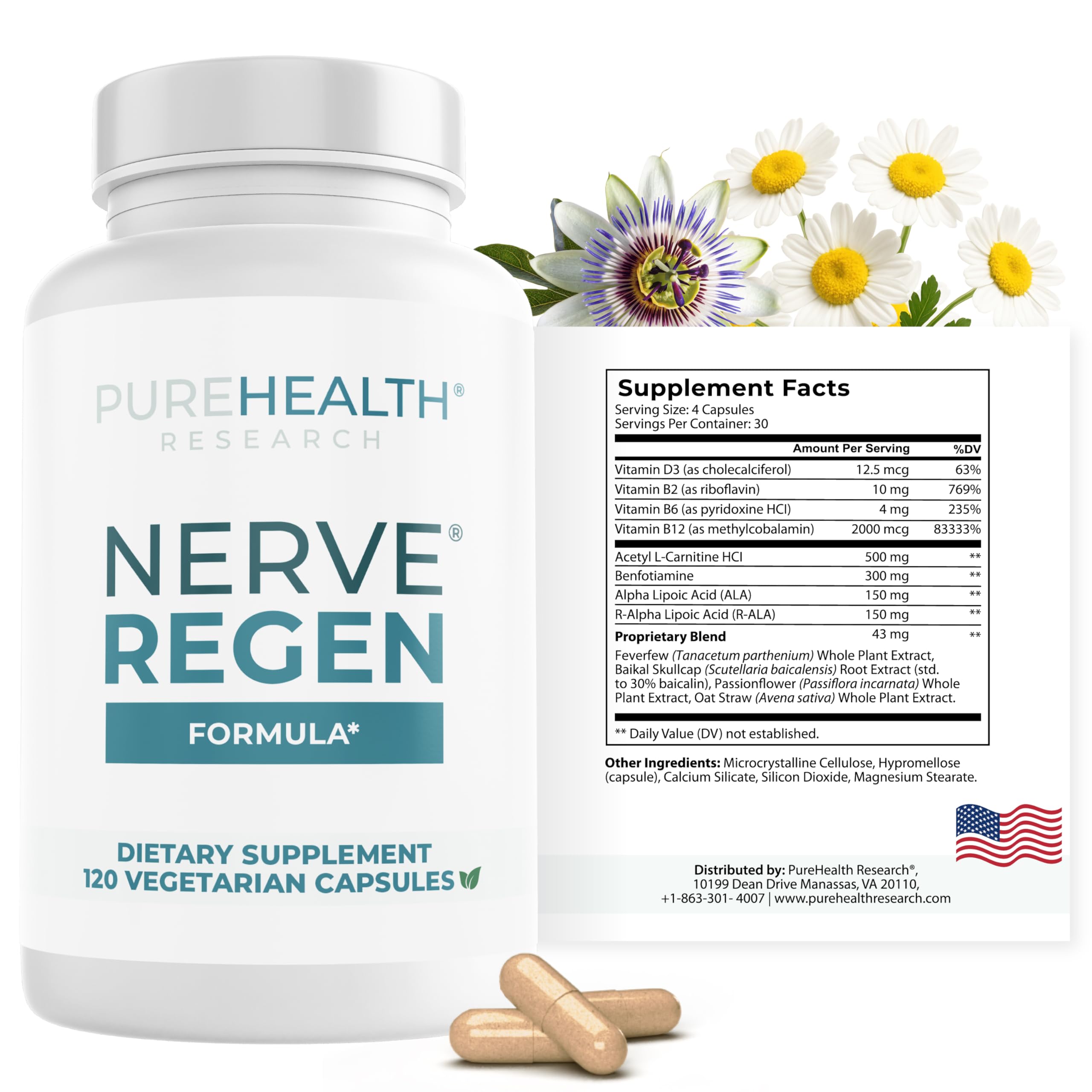 PureHealth Research Nerve Regen bottle ready for daily nerve support.