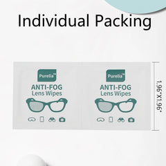 Close-up of Purelia anti-fog lens wipes