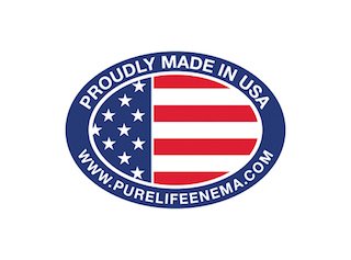 PureLife Enema Coffee bag with scoop illustrating ready-to-use enema coffee routine.