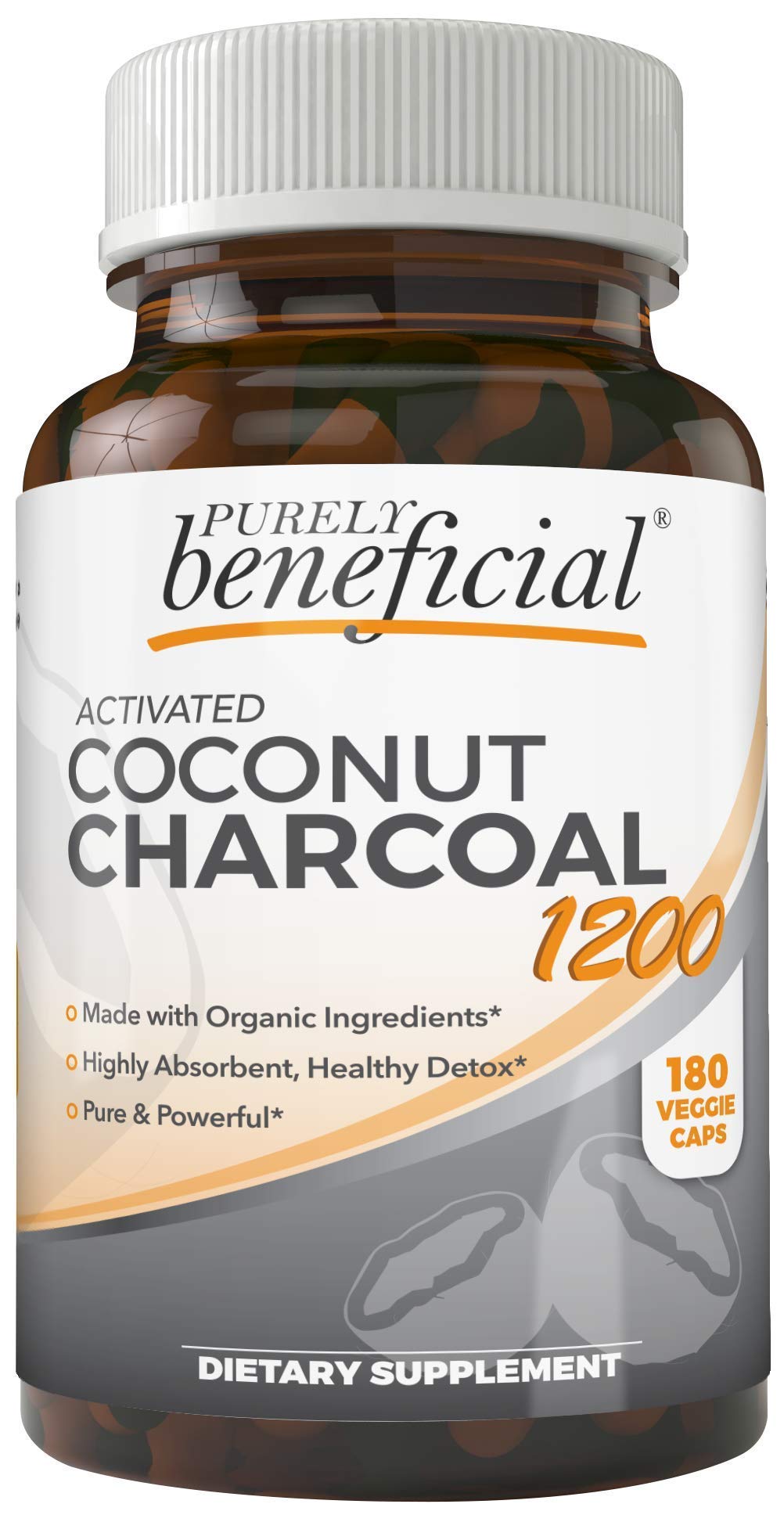 Easy-to-swallow vegan charcoal capsules