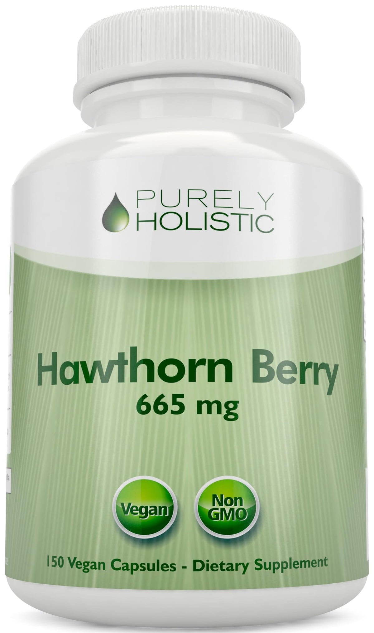 Purely Holistic Hawthorn Berry bottle – 150 vegan capsules
