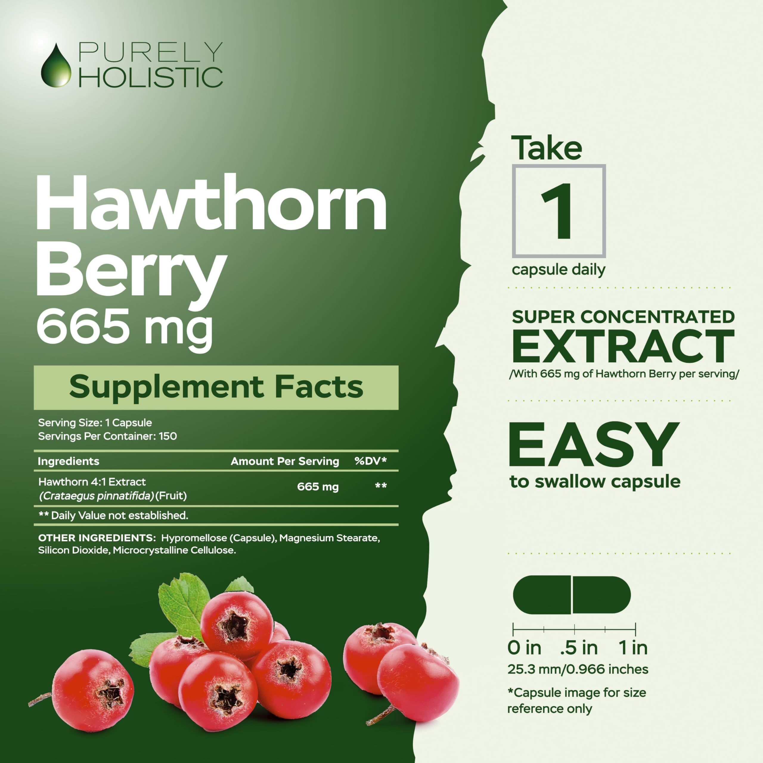 Hawthorn Berry capsules on display – 5 month supply