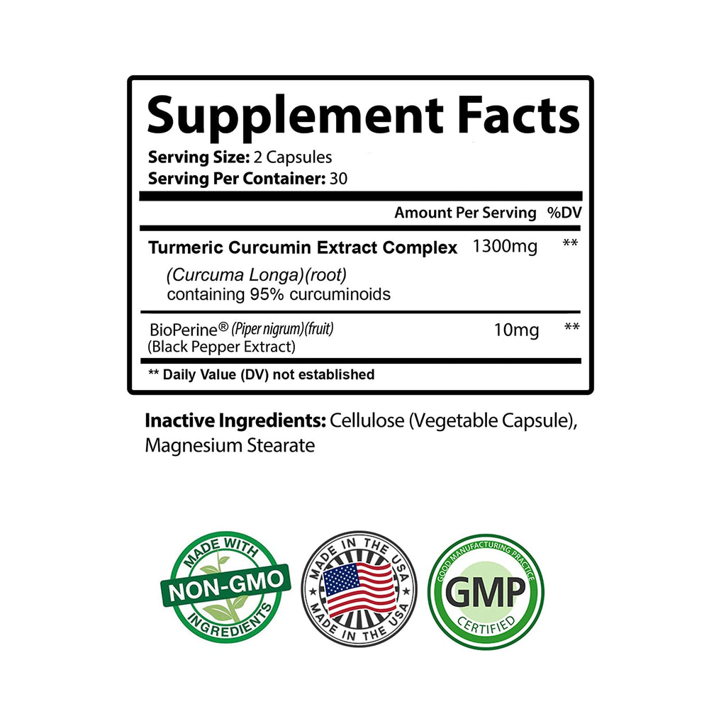 PureNature Turmeric Curcumin with BioPerine packaging and label