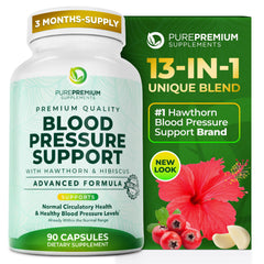 Bottle of PurePremium Blood Pressure Support capsules