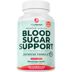 PurePremium Normal Blood Sugar Support supplement bottle - front view