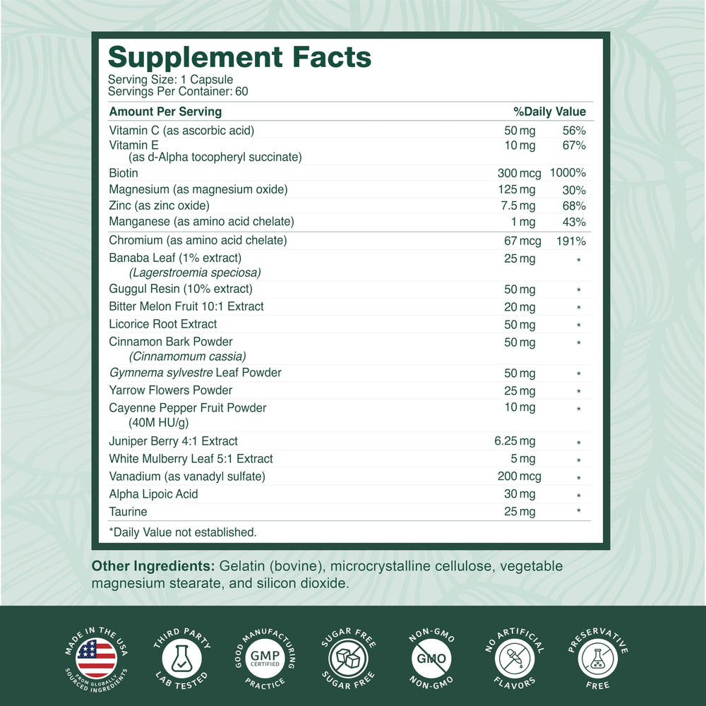 PurePremium bottle back label with supplement facts