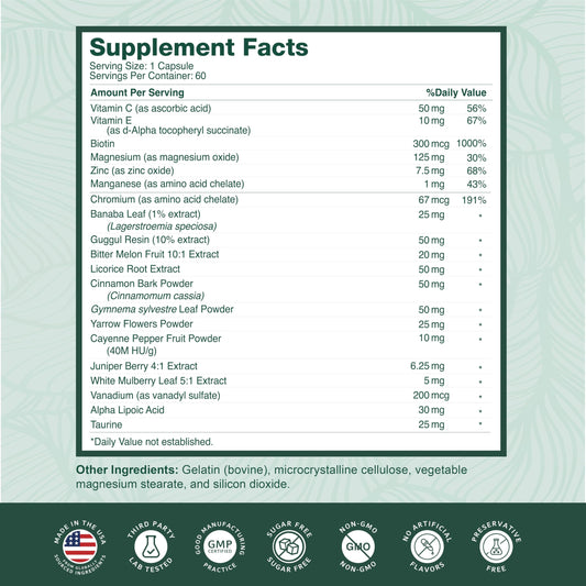 PurePremium bottle back label with supplement facts