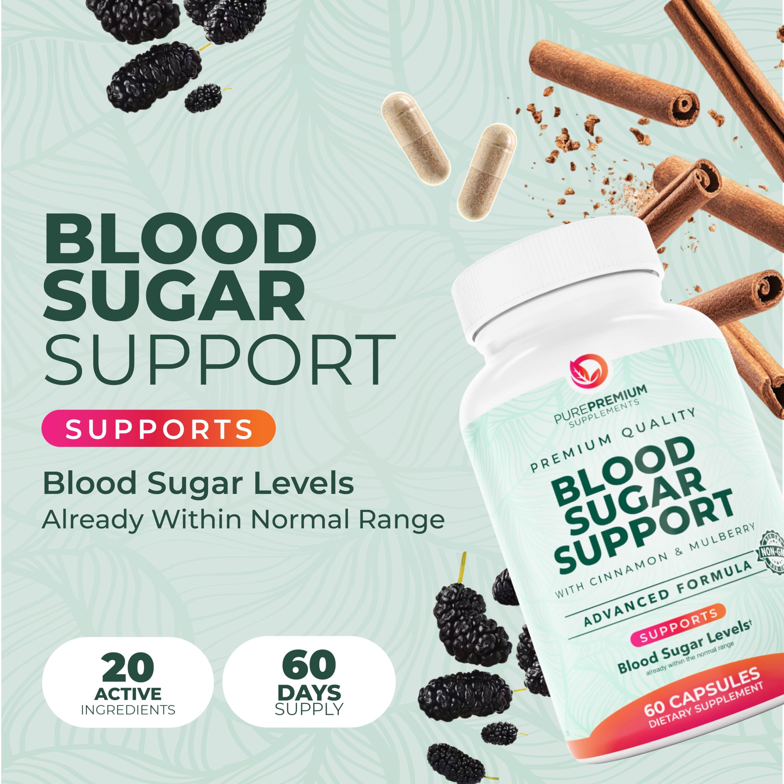 Close-up of PurePremium blood sugar capsules
