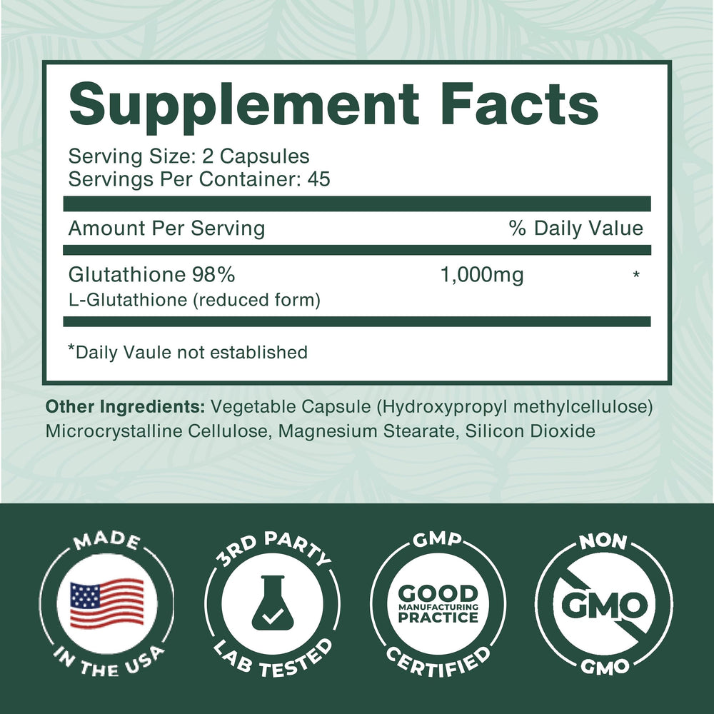 Two capsules serving size 1000mg total