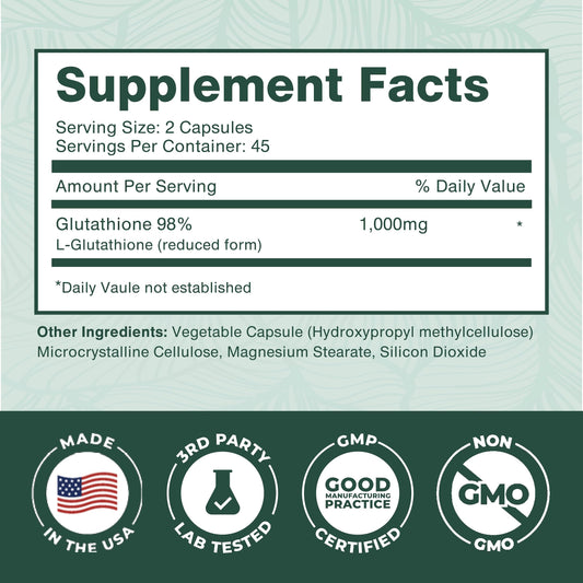 Two capsules serving size 1000mg total