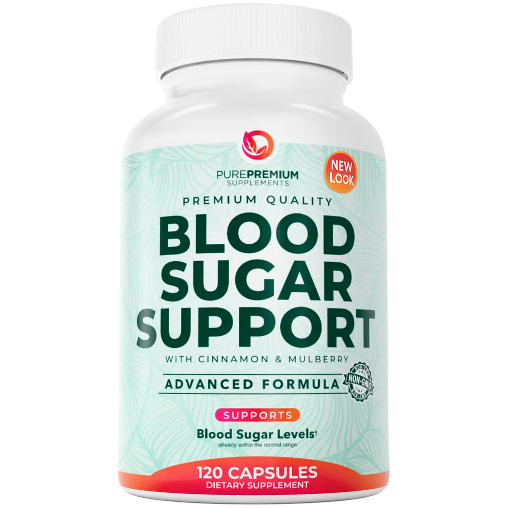 PurePremium Normal Blood Sugar Supplement bottle front view for daily wellness.
