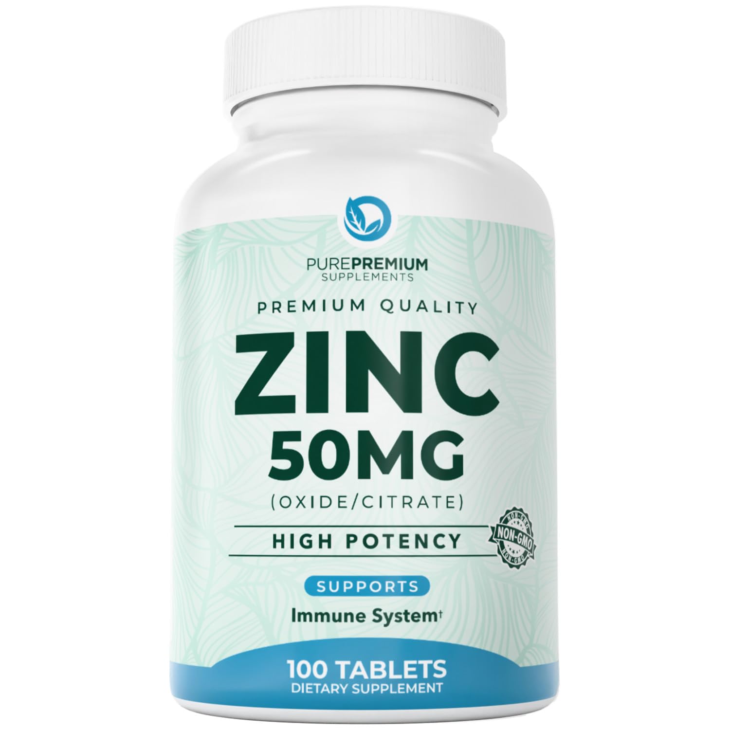 PurePremium Zinc 50mg bottle – front view