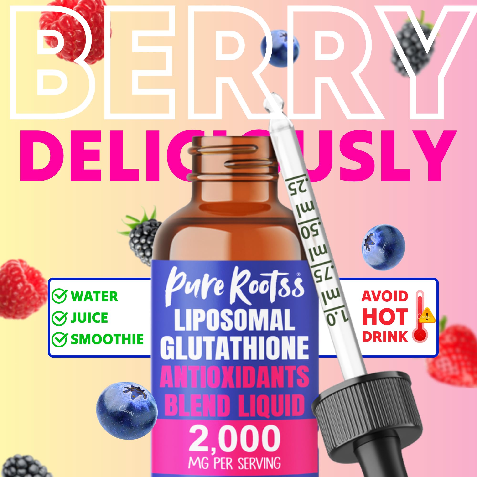 Vitamin C, Aloe Vera, and Hyaluronic Acid antioxidants for PureRootss