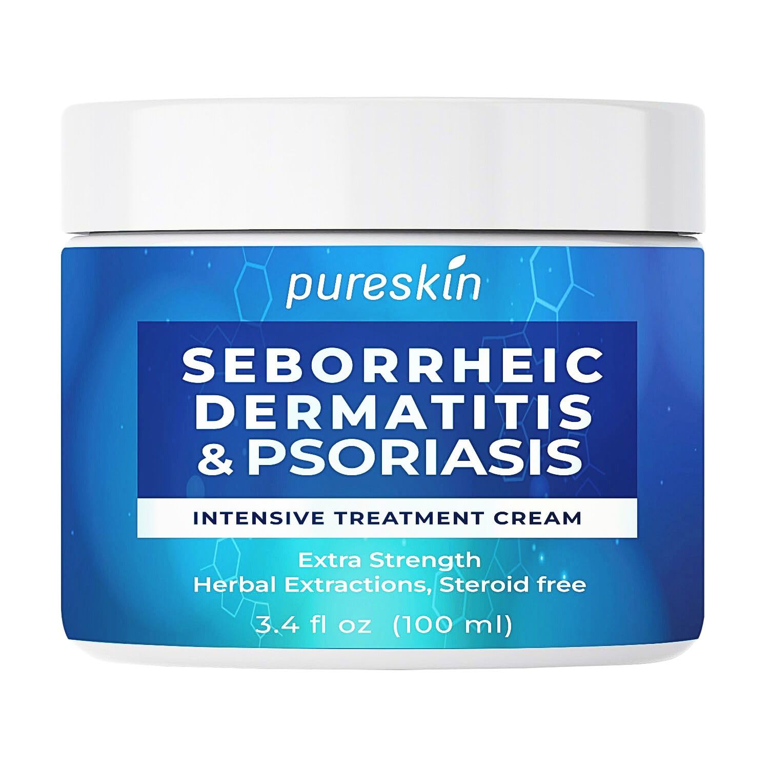 PureSkin seborrheic-dermatitis-cream-bottle soothing scalp care relief.