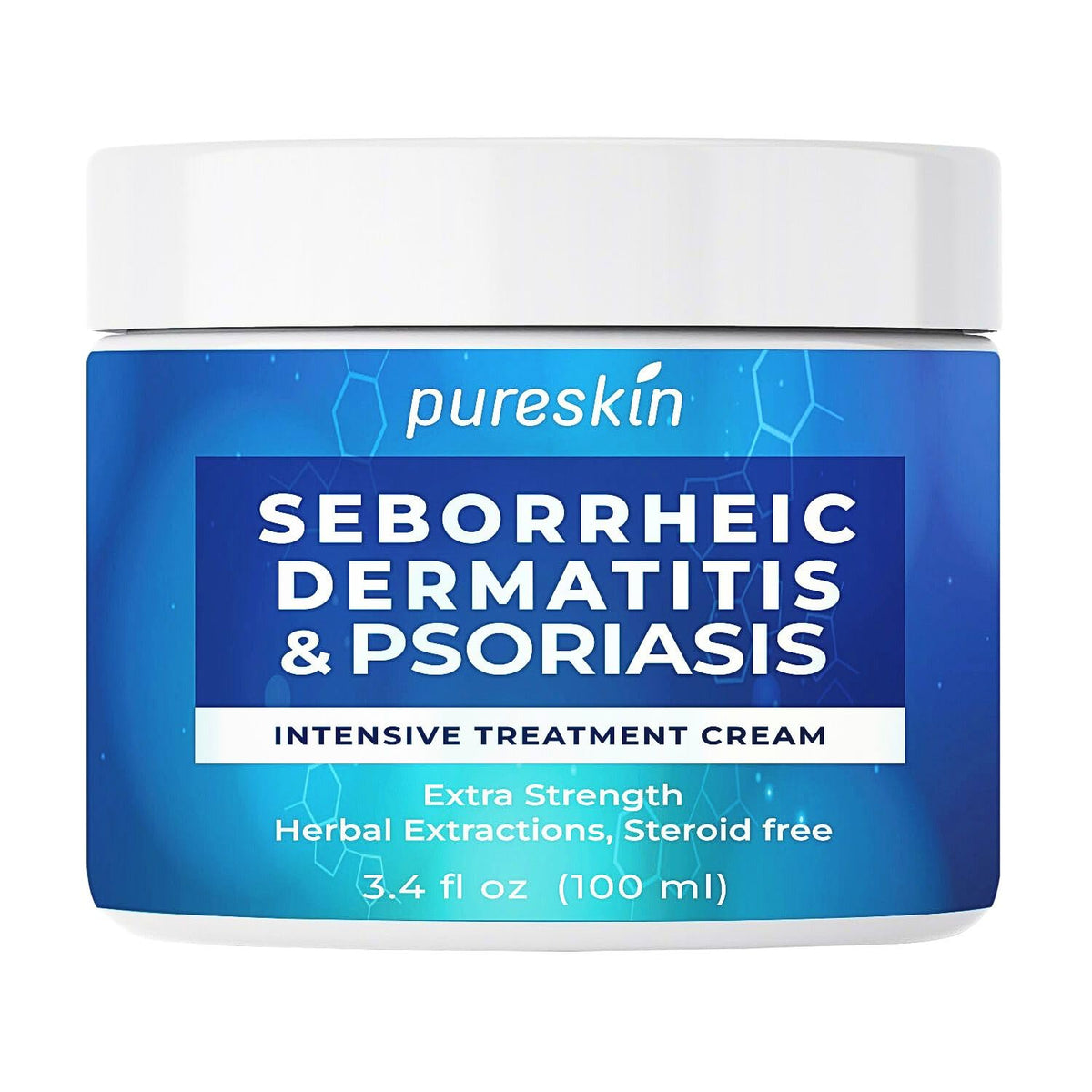 PureSkin seborrheic-dermatitis-cream-bottle soothing scalp care relief.