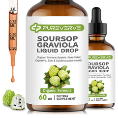 Purever Soursop Graviola liquid drop bottle – front view
