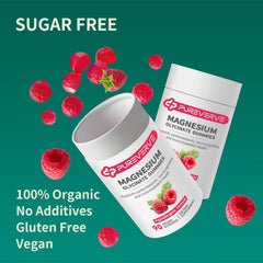 Nutrition facts showing 300 mg magnesium glycinate per serving