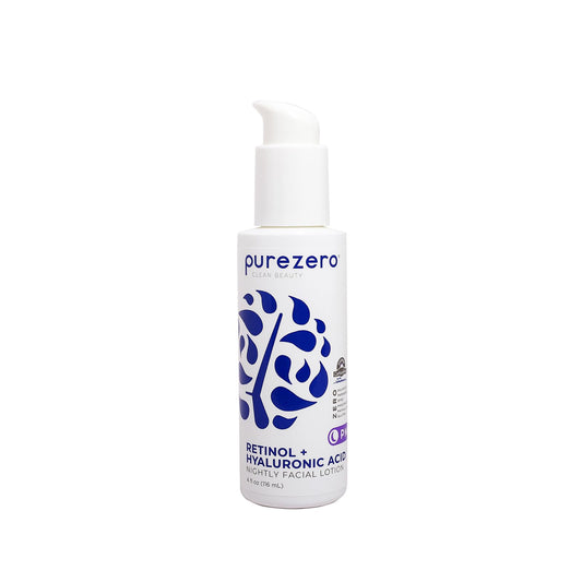 Purezero Moisturizing Night Cream bottle close-up showing sleek packaging for overnight hydration