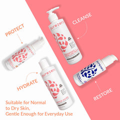 Application of Purezero night cream on the skin for overnight nourishment