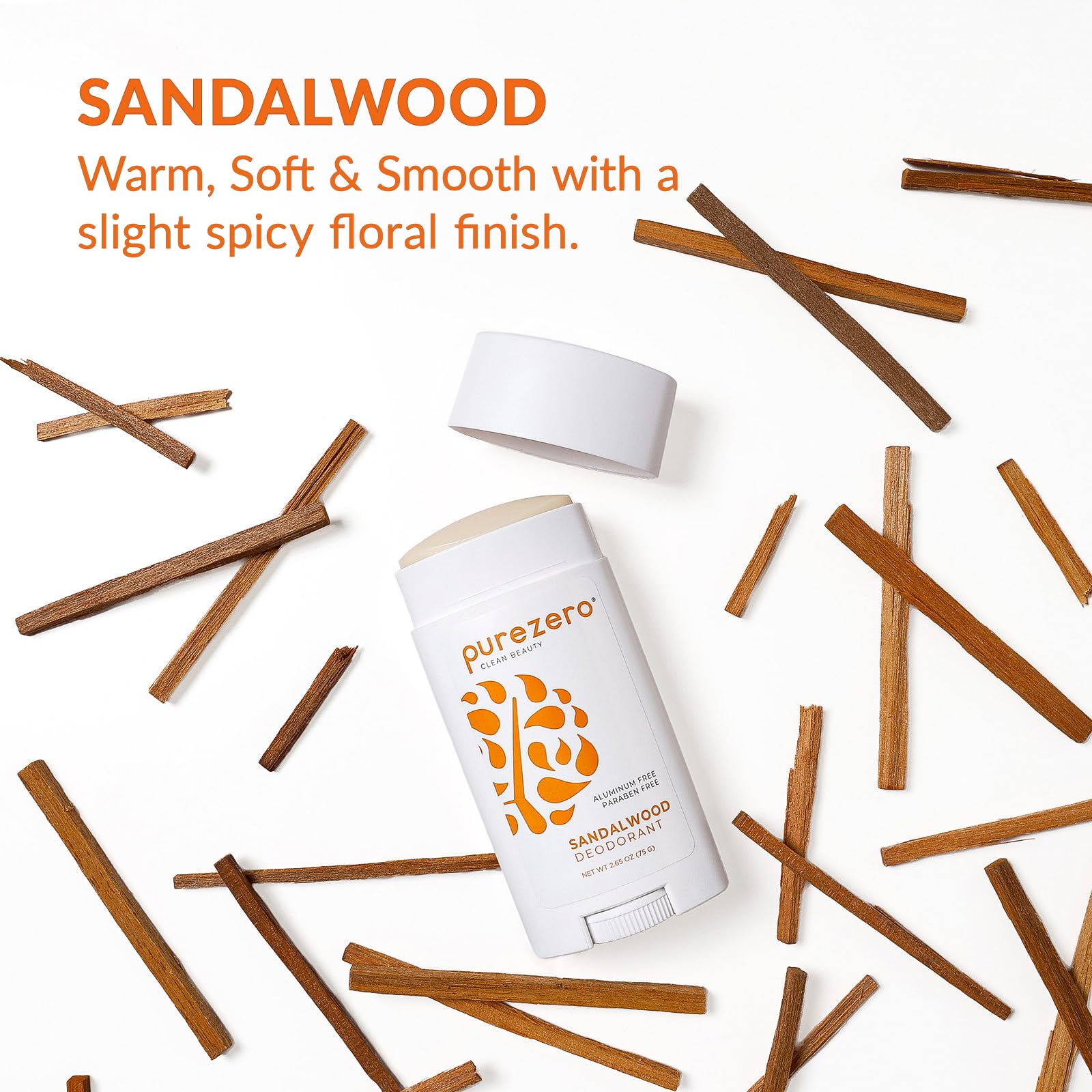 Purezero Sandalwood Deodorant eco-friendly packaging highlights sustainable choices