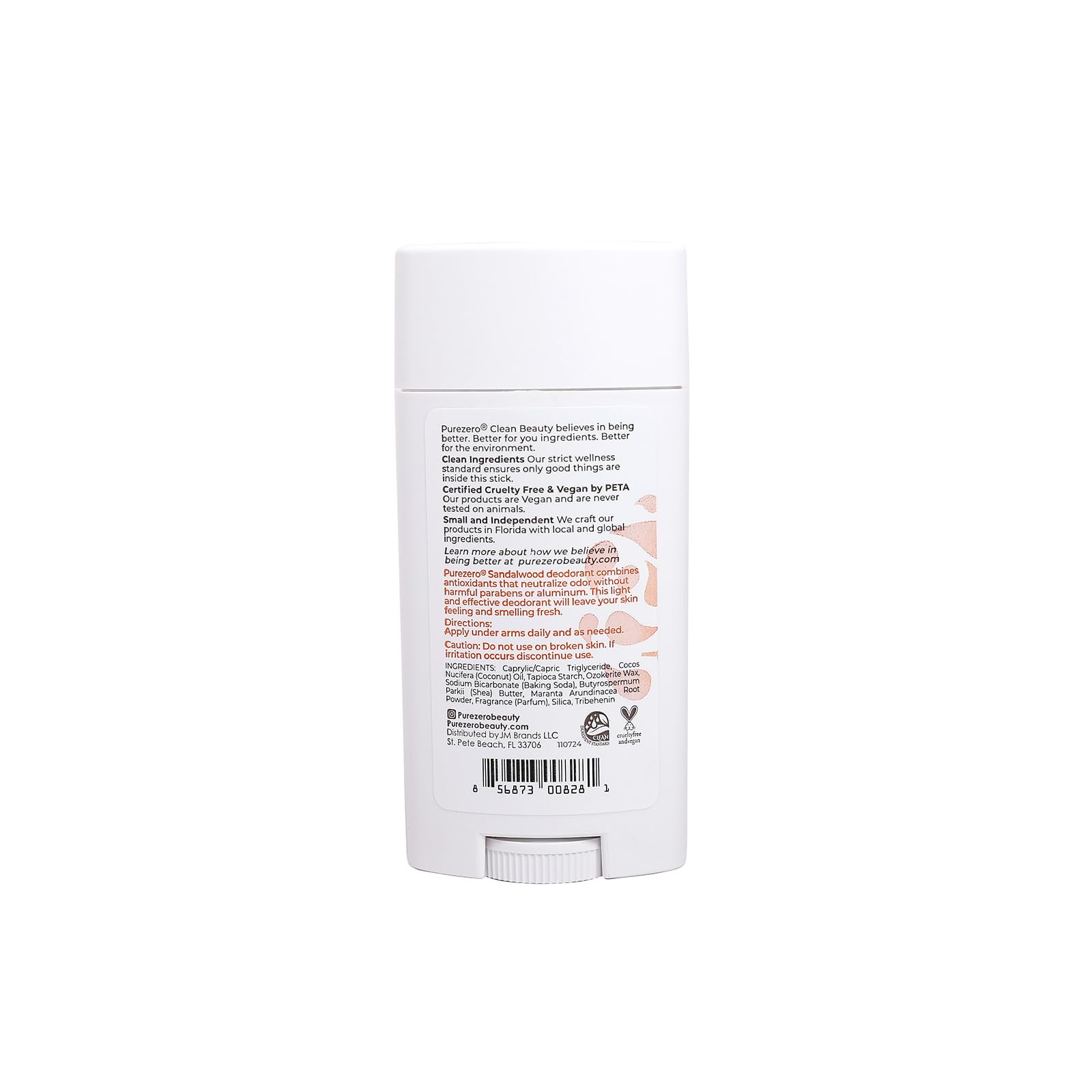 Purezero Sandalwood Deodorant underarm application shows non-irritating feel