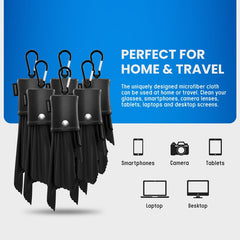 Home and travel cleaning kit for glasses, phones, and screens