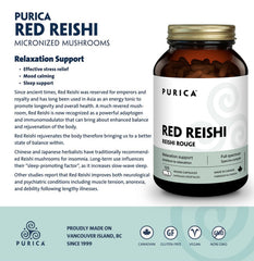 PURICA Red Reishi capsules arranged