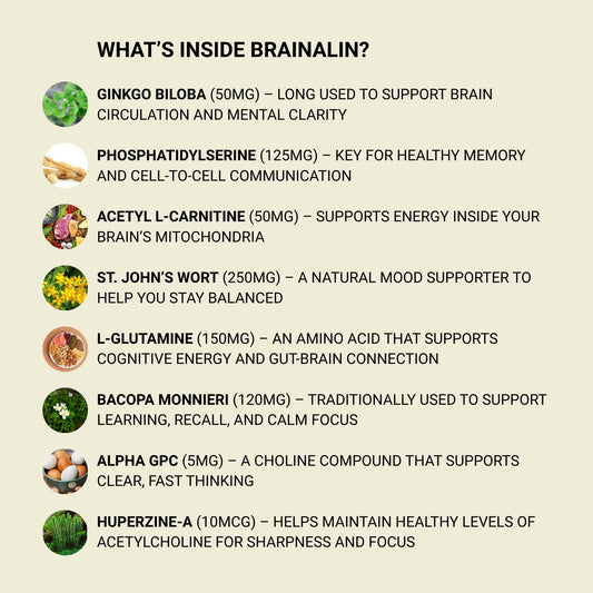 Close-up of Puridian Brain Supplement ingredients