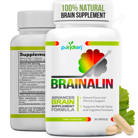 Puridian Brain Supplement bottle packaging