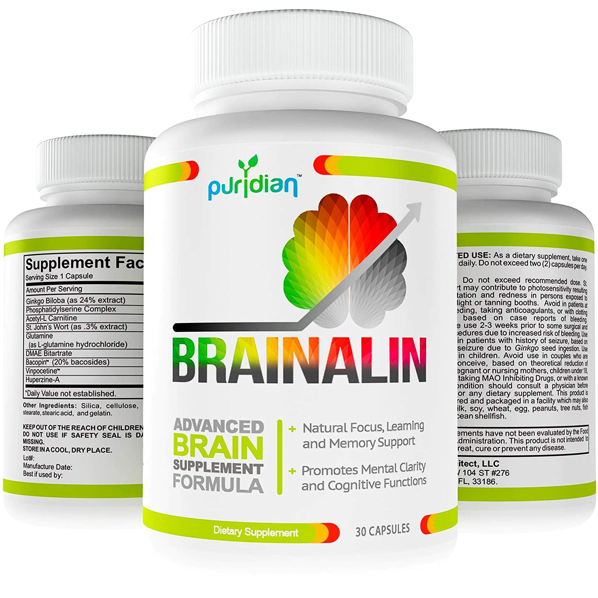 Third-party purity test certificate for Puridian Brain Supplement