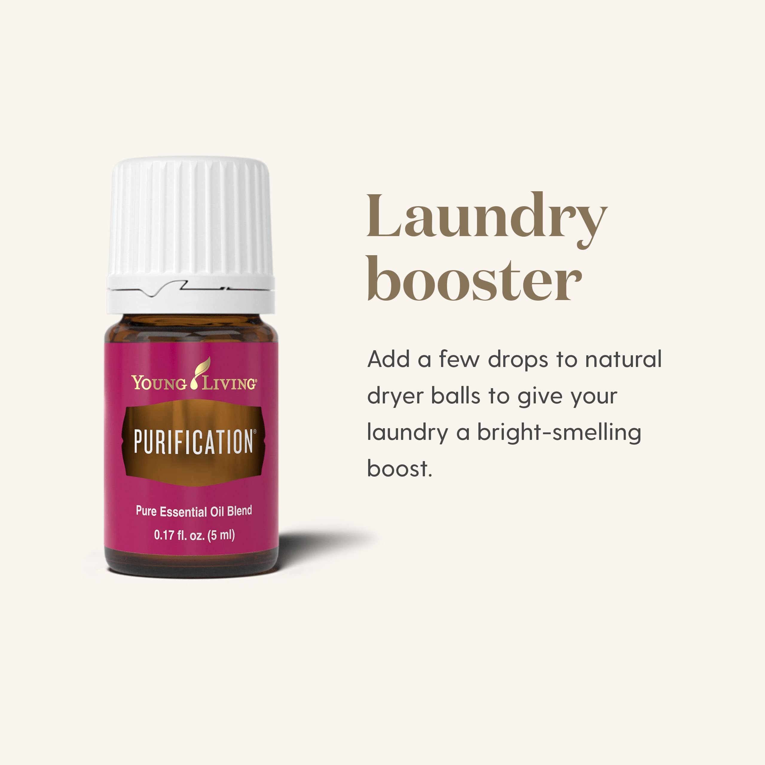Purification Essential Oil 5ml bottle on natural background