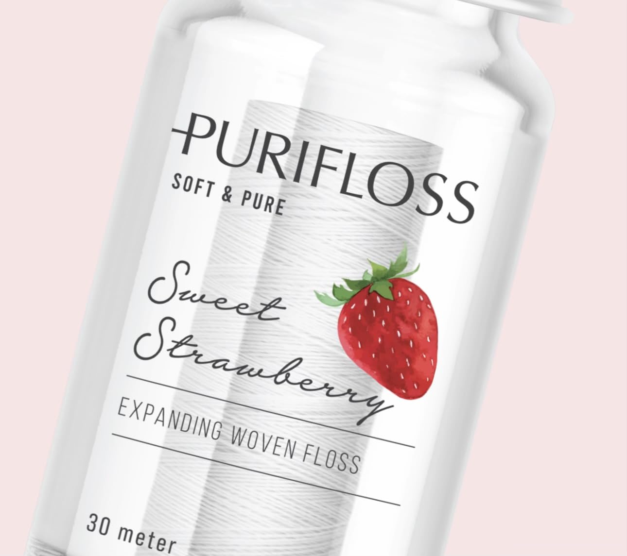 Mint flavor label on PURIFLOSS packaging