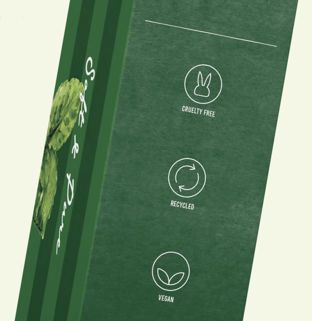 Vegan and cruelty-free icons on packaging