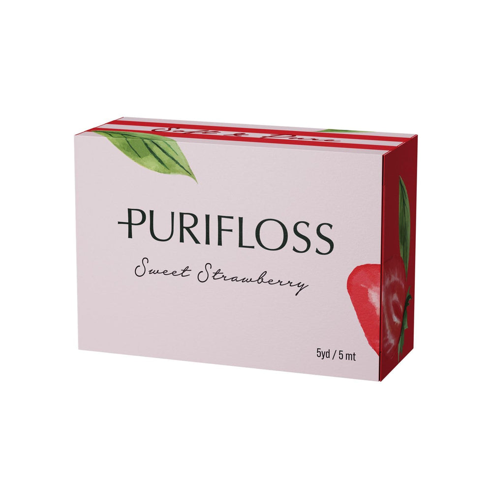 Glass bottle with Purifloss and recycled paperboard packaging