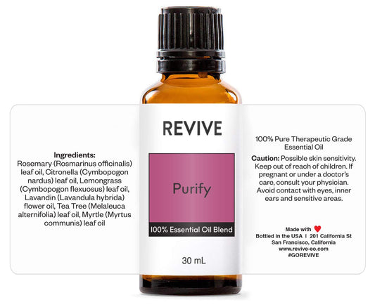 Purify essential oil blend with glass dropper