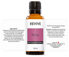 Purify essential oil blend with glass dropper