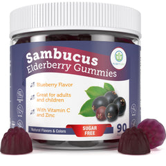 Front view of Purify Life Elderberry Gummies 90 count package