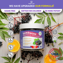 Packaging image showing Purify Life Elderberry Gummies label