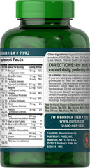 Back label of Puritan's Pride ABC Plus Senior Multivitamin bottle
