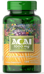 Puritans Pride Acai 1000 mg Softgels - 120 Count