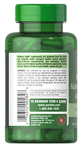 Bottle and supplement facts showing Berberine, Alpha Lipoic Acid & Grape Seed