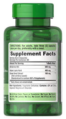 Close-up of Berberine, Alpha Lipoic Acid, and Grape Seed ingredients