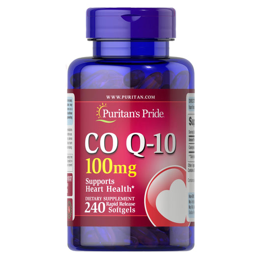 Puritan's Pride CoQ-10 Q-Sorb 100mg bottle front view