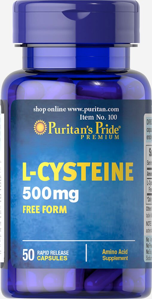 Puritan's Pride L-Cysteine 500 mg - 50 Capsules bottle