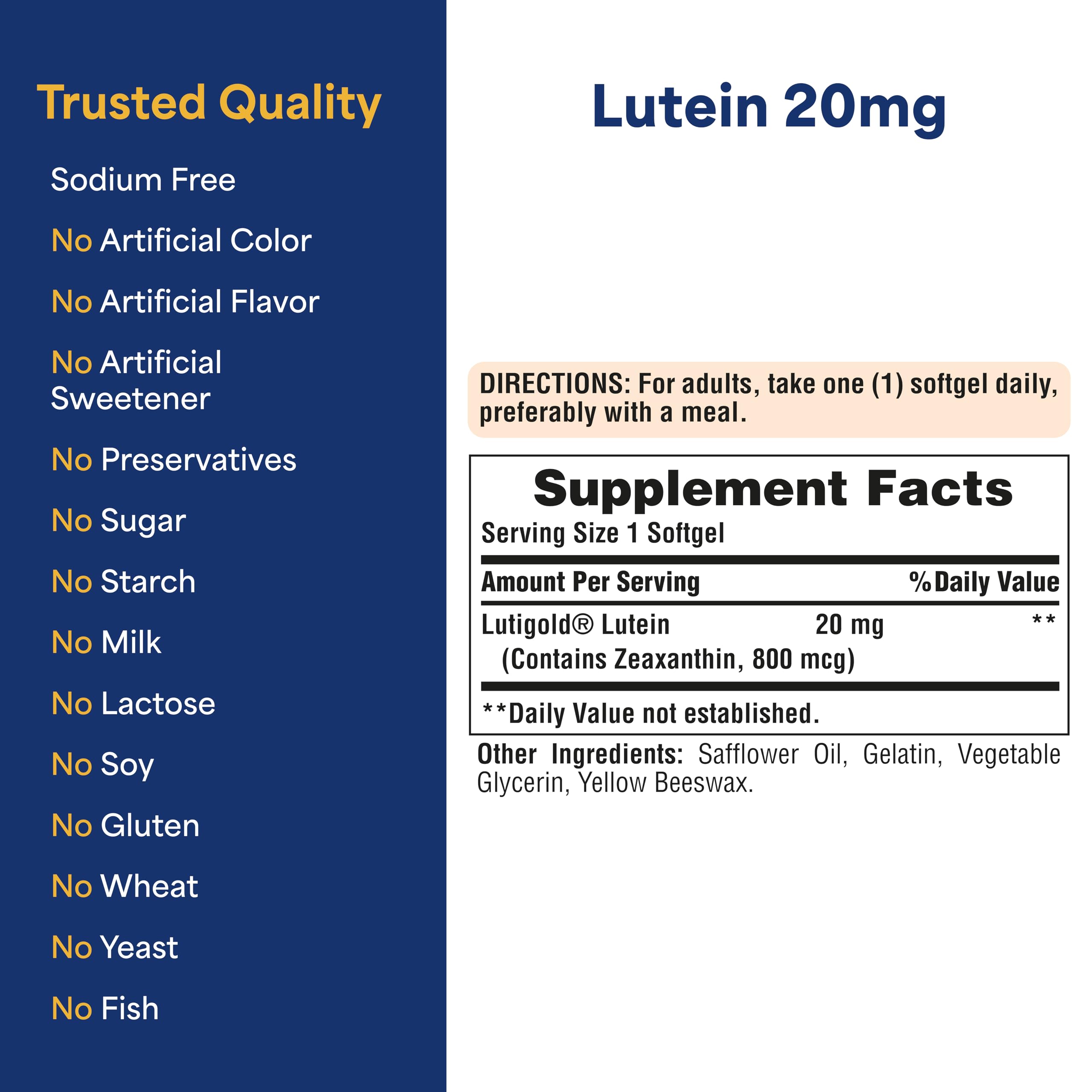 Eye health concept imagery with lutein and zeaxanthin