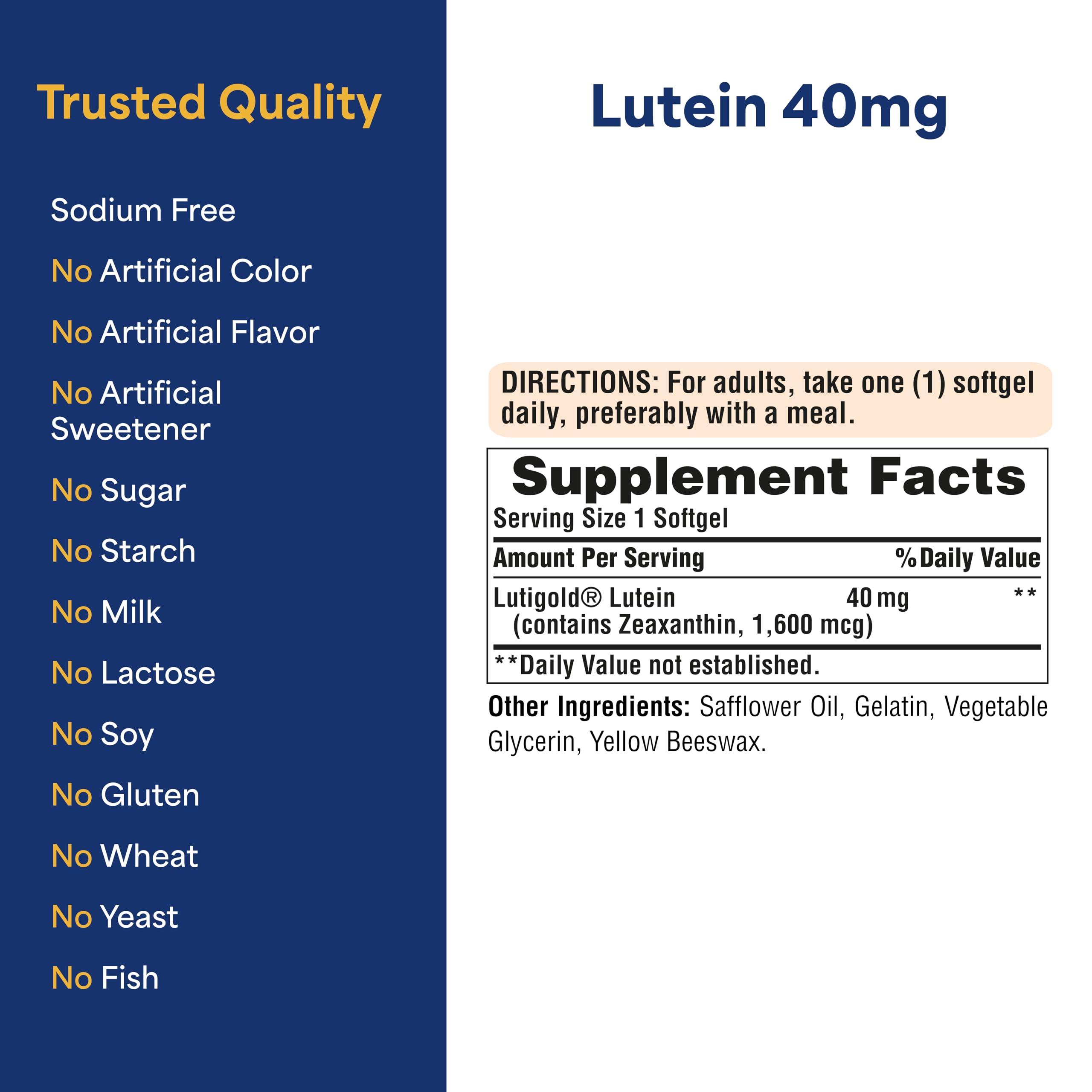 Two-pack Lutigold Lutein 40mg 8-month supply packaging