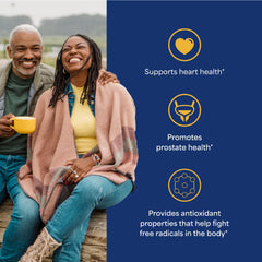 Graphic depicting prostate health support from Lycopene