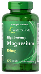 Puritans Pride Magnesium 500 mg – 250 tablets bottle (250 count)