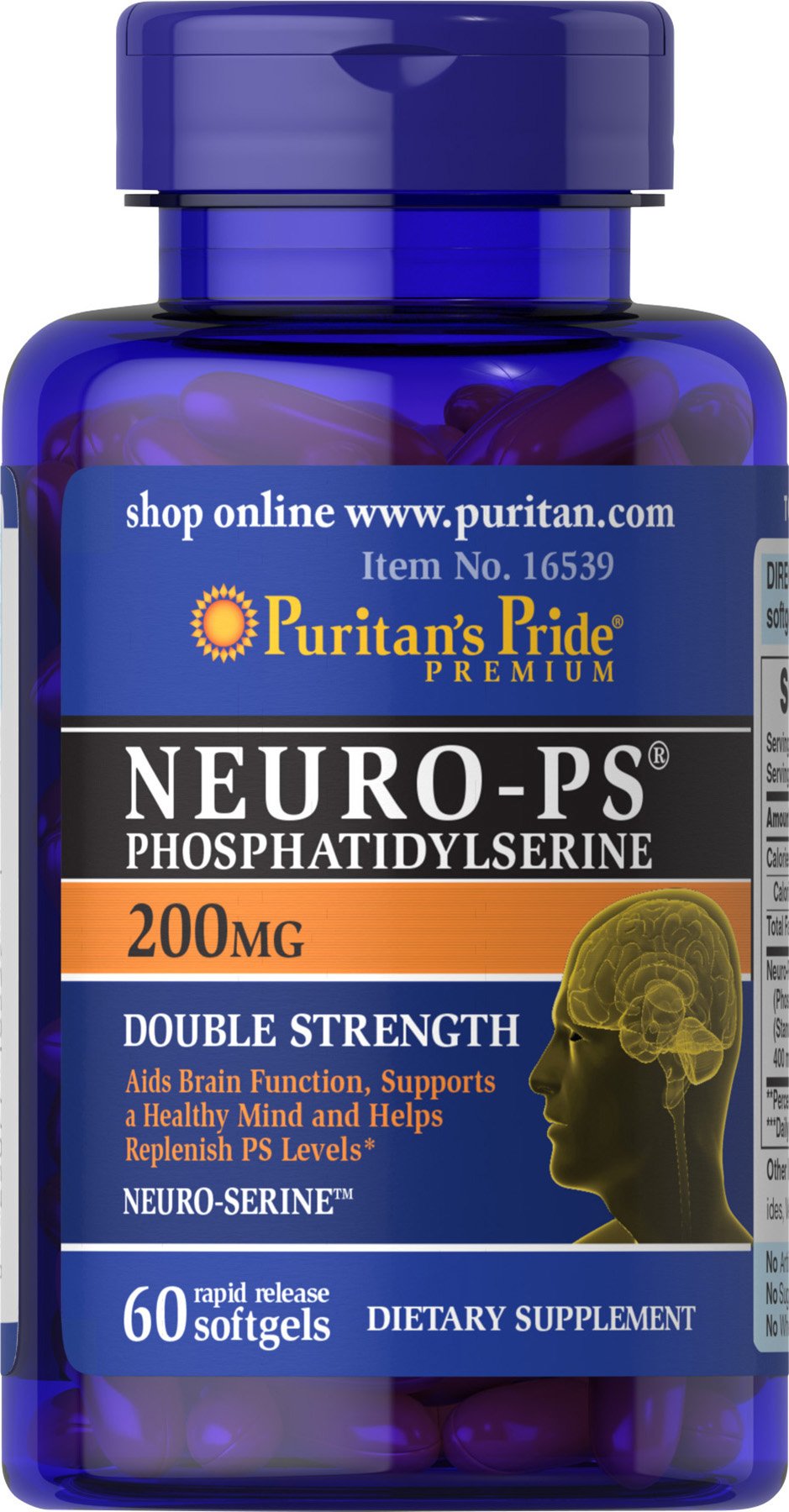Puritans Pride Neuro-PS front view bottle